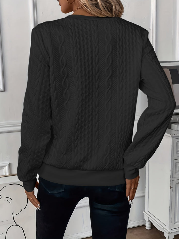 Fashion Canberra I Elena Textured Quarter-Zip Pullover