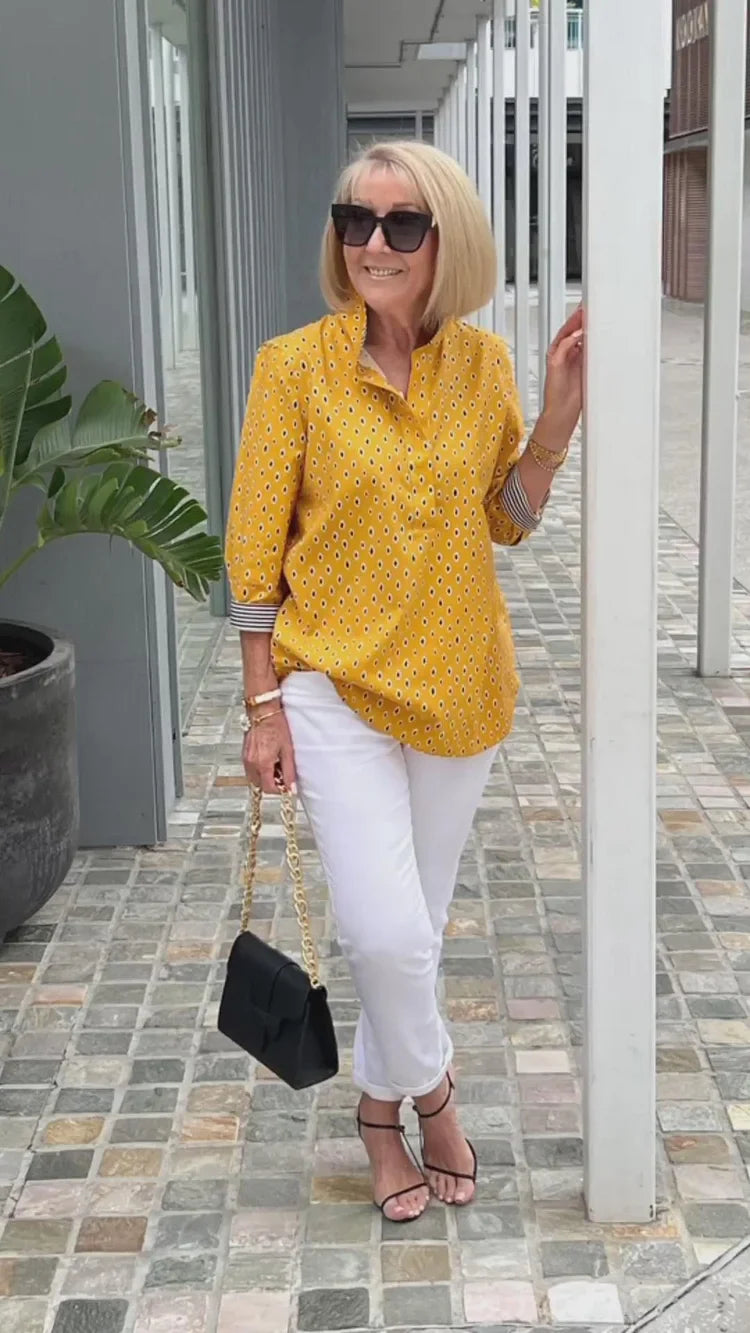 Fashion Canberra I Sabina 3/4 Sleeve Elegant Top