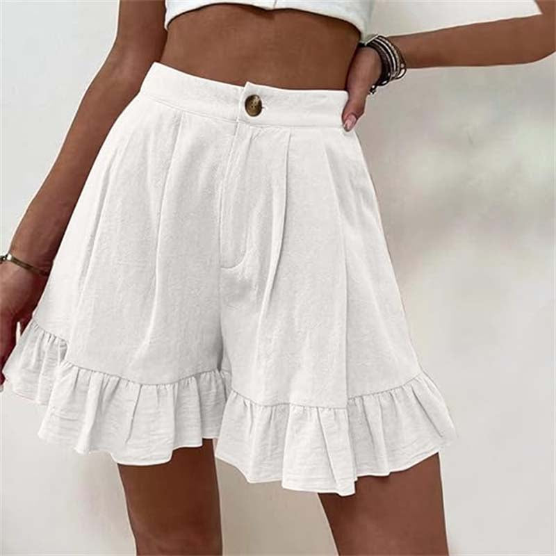 Fashion Canberra I Kim Flowy Ruffle Hem Shorts