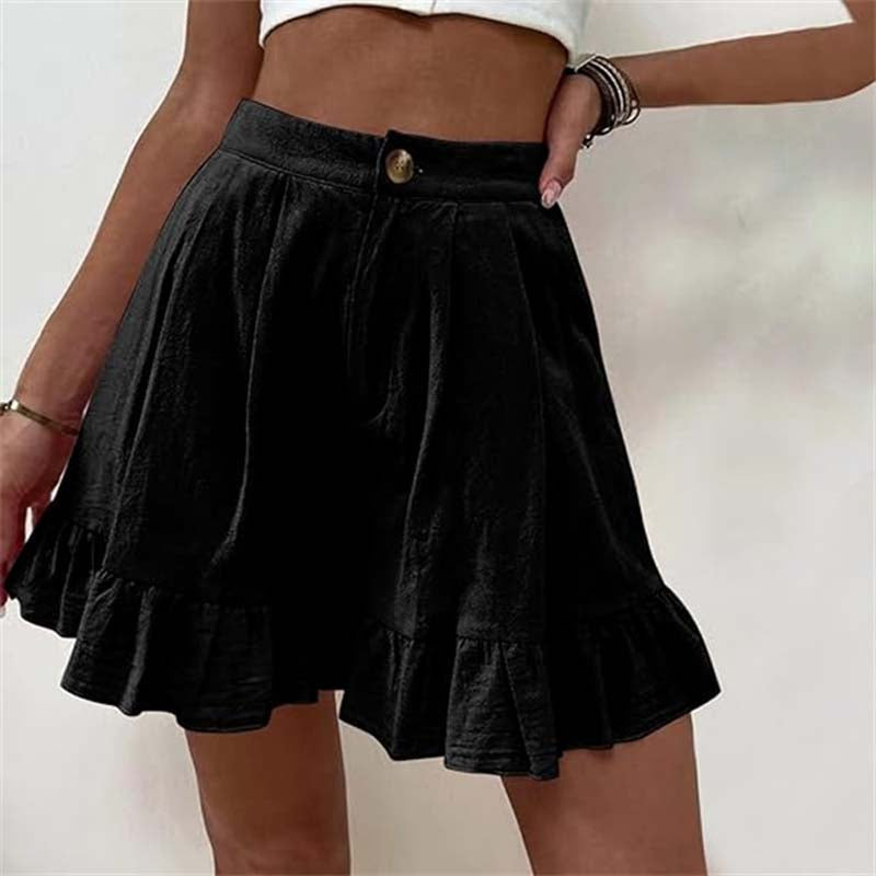 Fashion Canberra I Kim Flowy Ruffle Hem Shorts