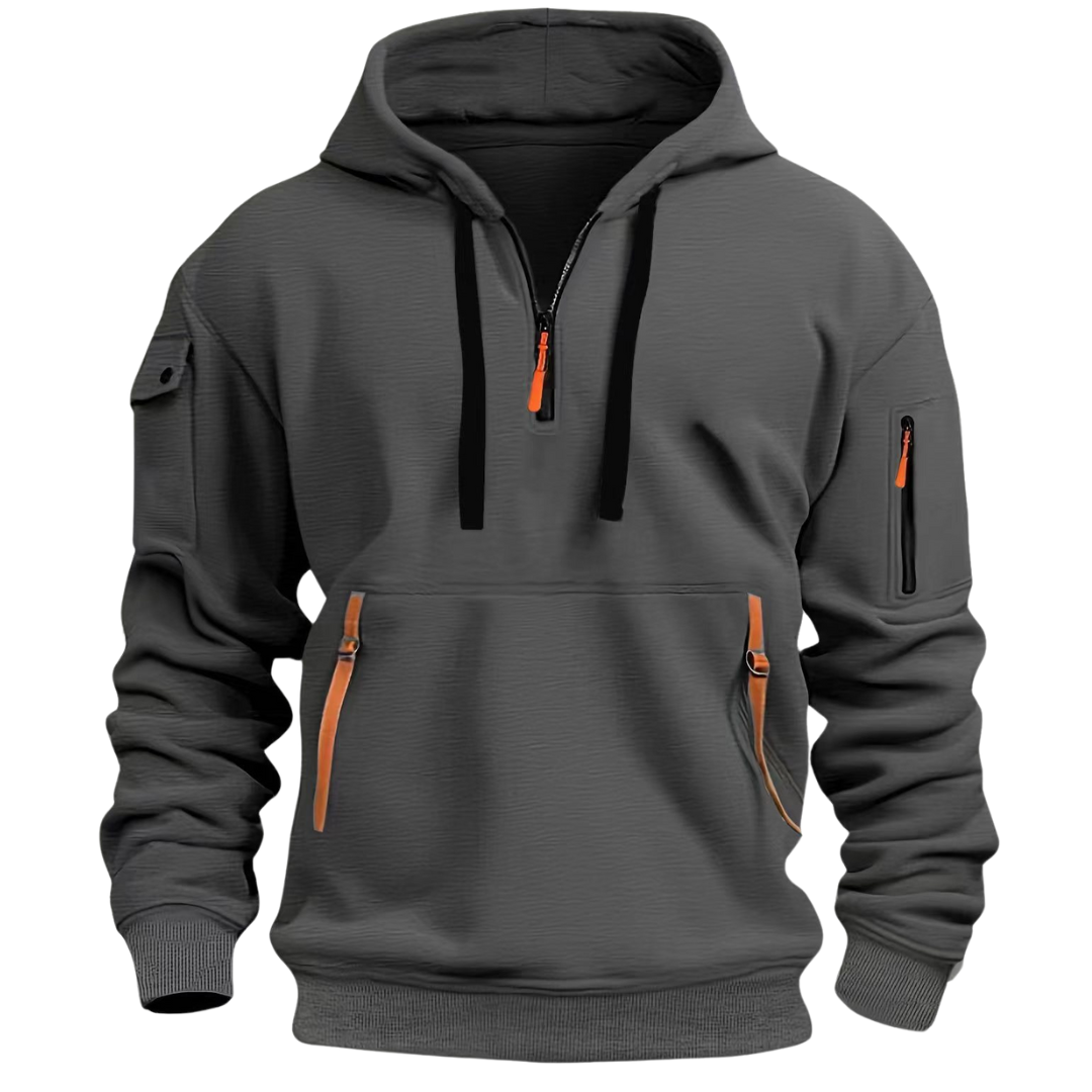 Fashion Canberra I Mason Long Sleeve Multi Pocket Hoodie