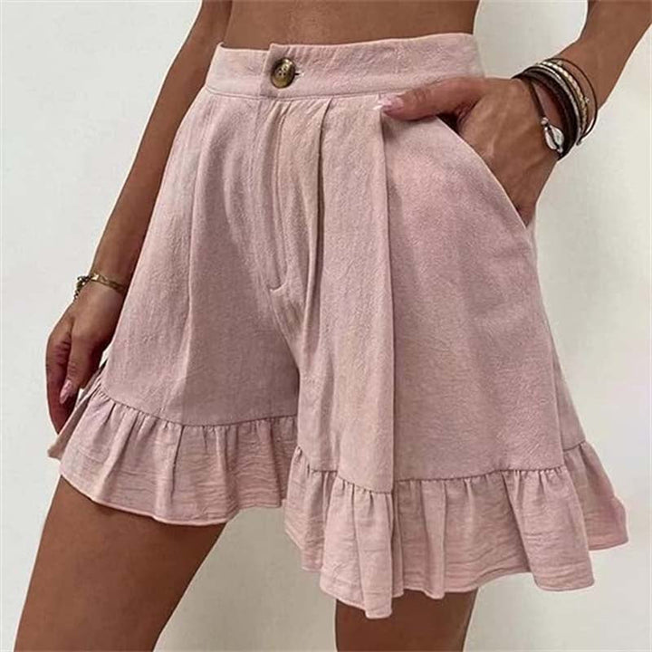 Fashion Canberra I Kim Flowy Ruffle Hem Shorts