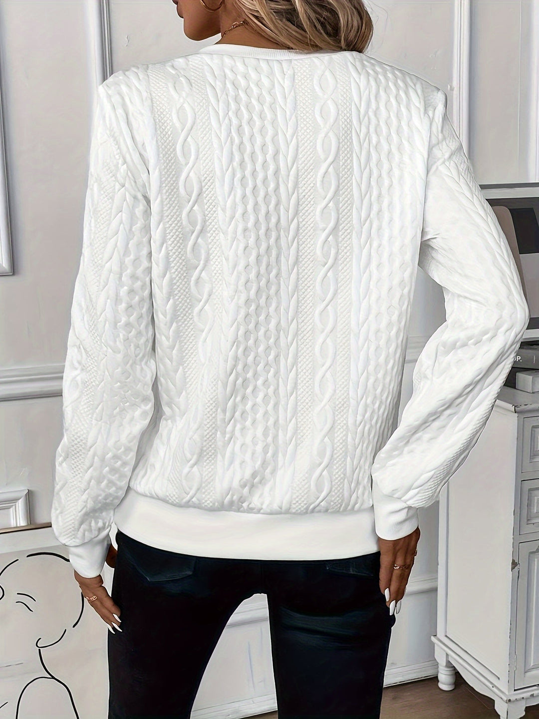 Fashion Canberra I Elena Textured Quarter-Zip Pullover