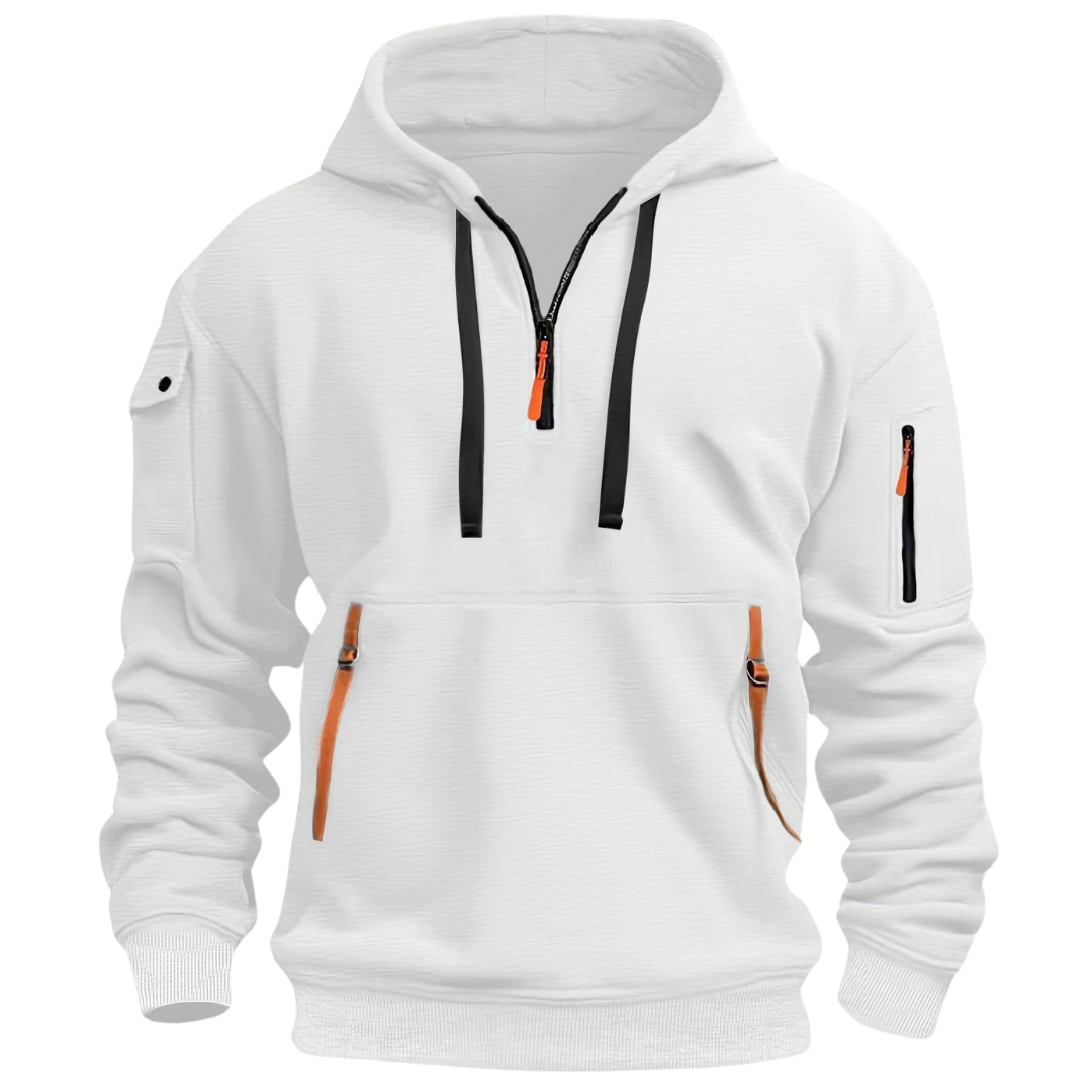 Fashion Canberra I Mason Long Sleeve Multi Pocket Hoodie