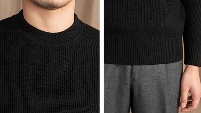 Fashion Canberra I Patrick Ribbed O-Neck Sweater Black