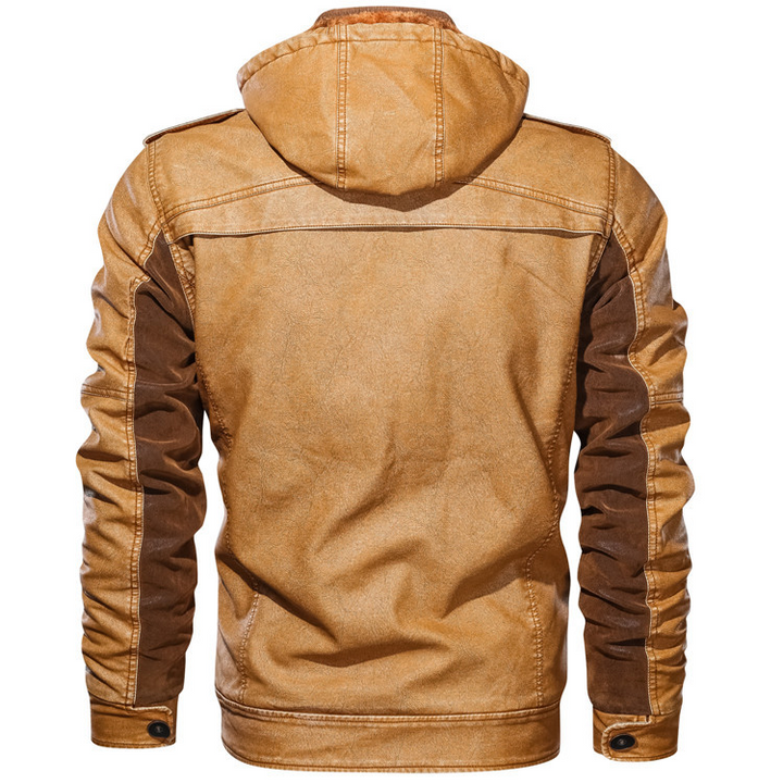 Fashion Canberra | Milan Stylish Leather Hoodie Jacket