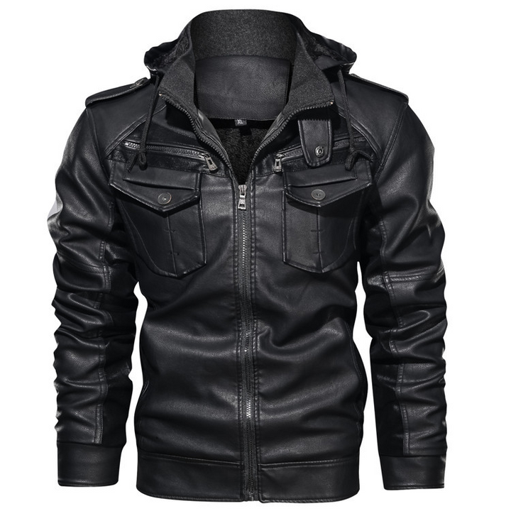 Fashion Canberra | Milan Stylish Leather Hoodie Jacket