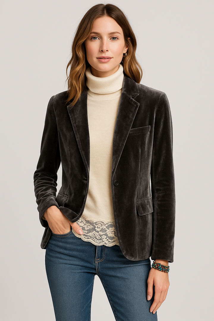 Fashion Canberra I Siona Velvet Slim-Fit Blazer
