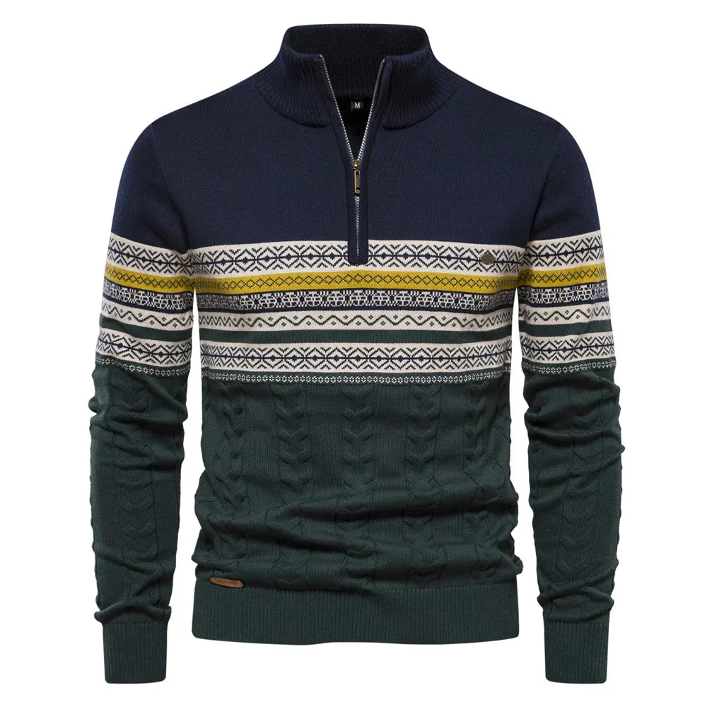 Fashion Canberra I Emmanuel Casual Super Soft Ethnic Pattern Men's Sweater