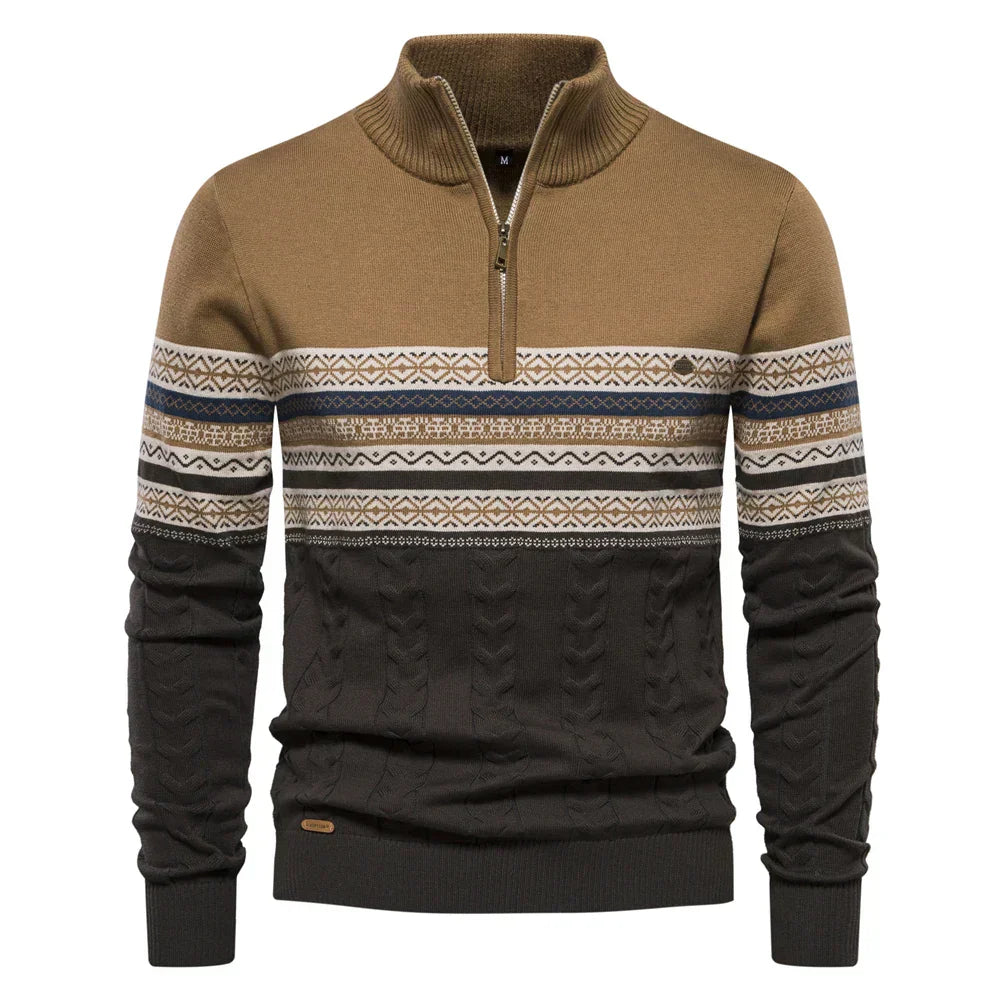 Fashion Canberra I Emmanuel Casual Super Soft Ethnic Pattern Men's Sweater