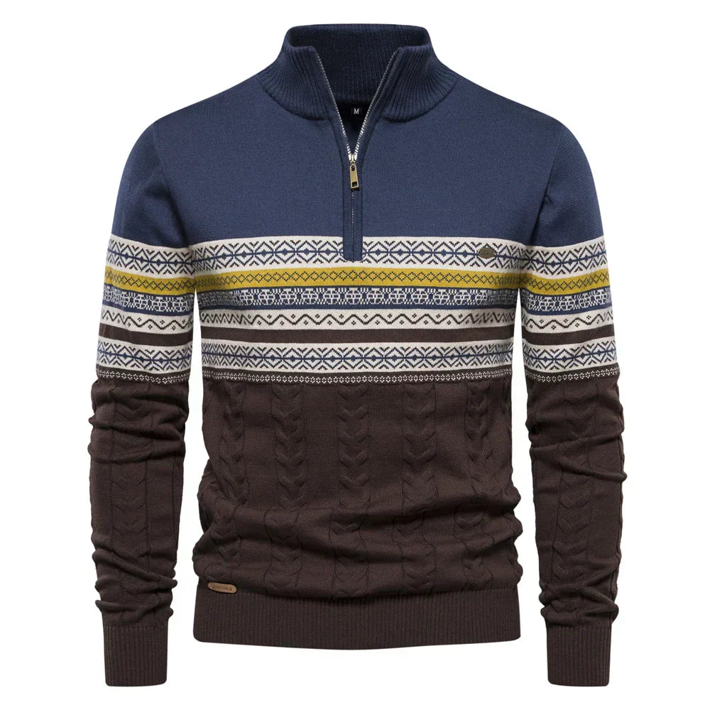 Fashion Canberra I Emmanuel Casual Super Soft Ethnic Pattern Men's Sweater