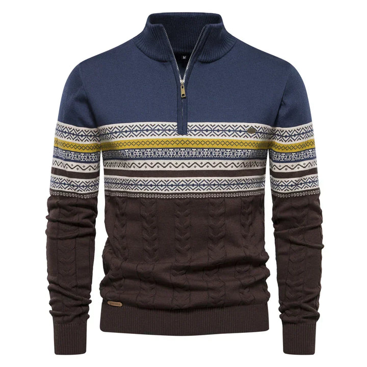 Fashion Canberra I Emmanuel Casual Super Soft Ethnic Pattern Men's Sweater