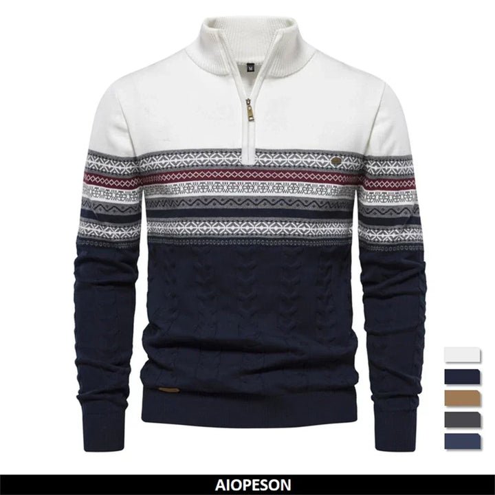 Fashion Canberra I Emmanuel Casual Super Soft Ethnic Pattern Men's Sweater