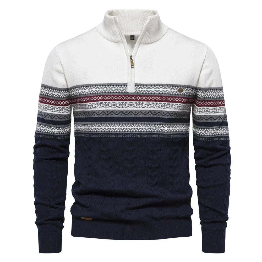 Fashion Canberra I Emmanuel Casual Super Soft Ethnic Pattern Men's Sweater