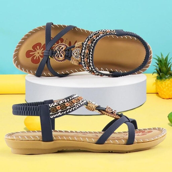 Fashion Canberra I Sicily Sandals with Elastic Band & Soft Platform
