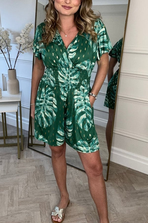 Fashion Canberra I Ella Leafy Print Romper