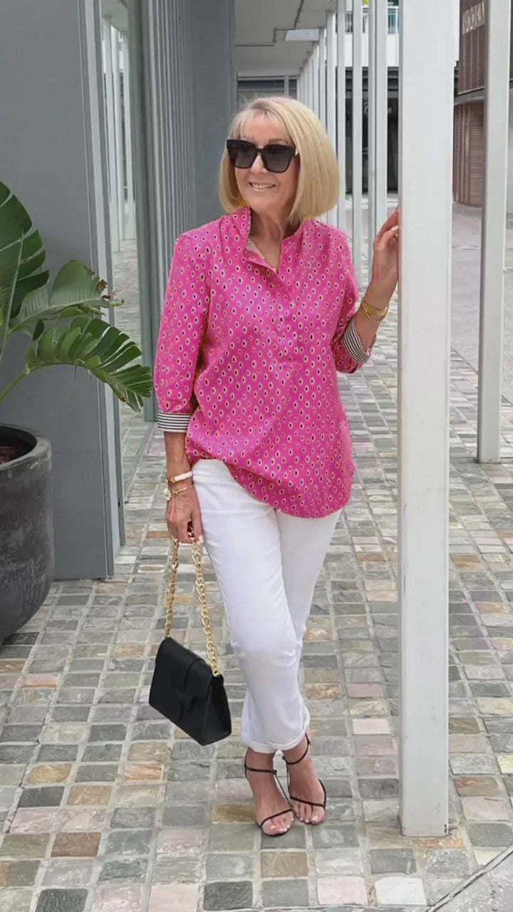 Fashion Canberra I Sabina 3/4 Sleeve Elegant Top