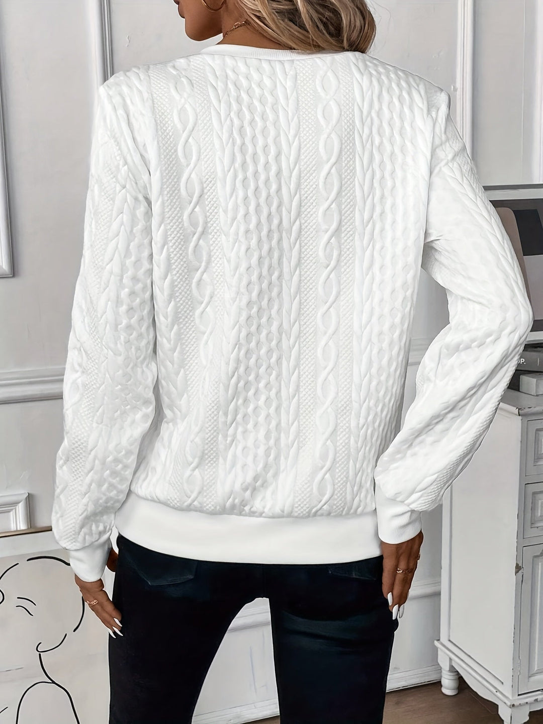 Fashion Canberra I Elena Textured Quarter-Zip Pullover