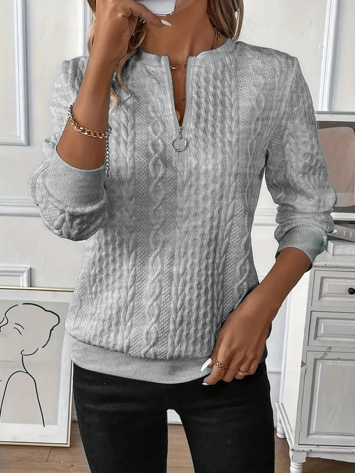 Fashion Canberra I Elena Textured Quarter-Zip Pullover