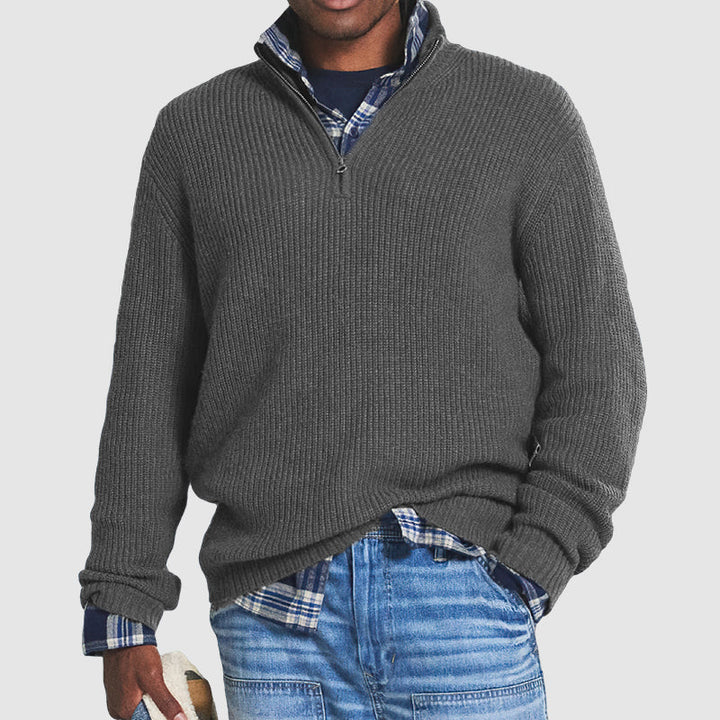 Fashion Canberra I Sky Quarter Zip Sweater