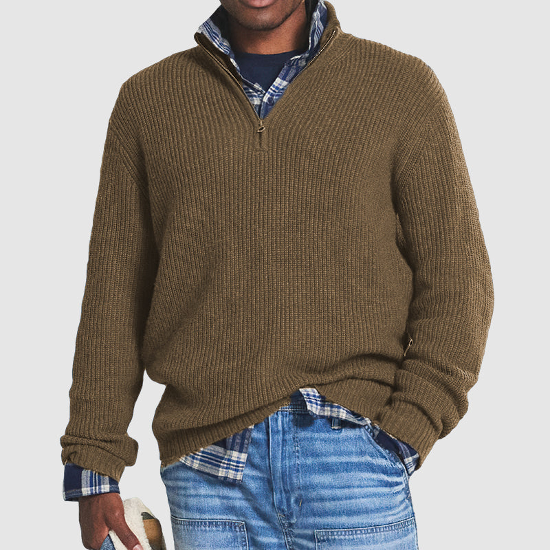Fashion Canberra I Sky Quarter Zip Sweater