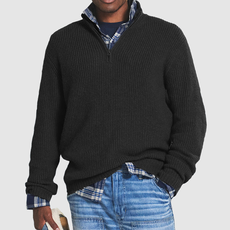 Fashion Canberra I Sky Quarter Zip Sweater