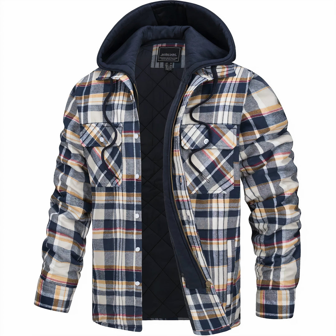 Fashion Canberra | Adrian Checkered Jacket with Zipper