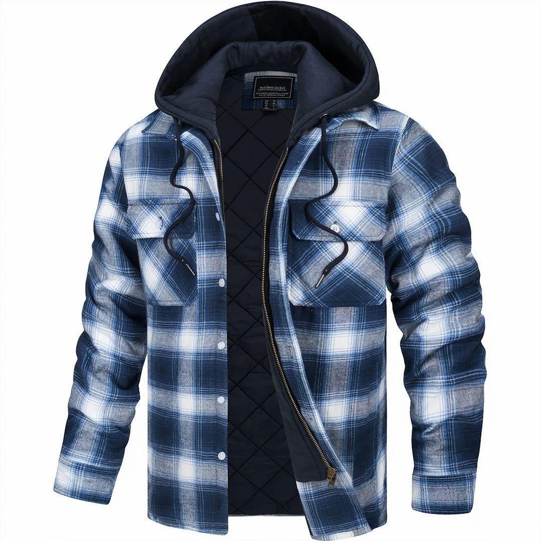 Fashion Canberra | Adrian Checkered Jacket with Zipper