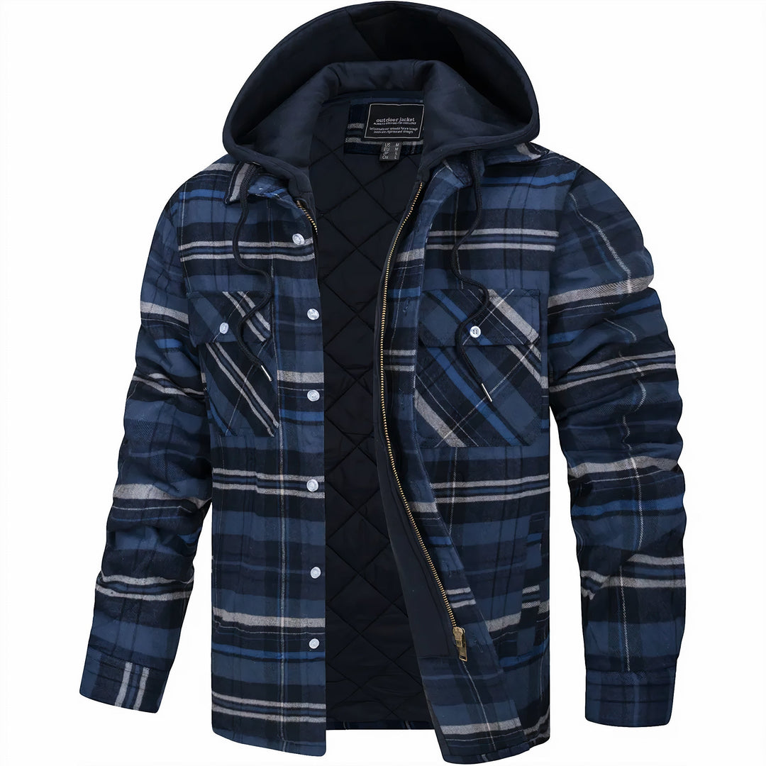 Fashion Canberra | Adrian Checkered Jacket with Zipper